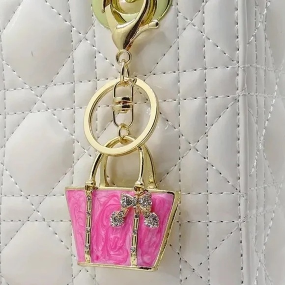 Purse Keychain/Charm Pink, or Animal Print NWT - Picture 2 of 2
